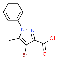 ChemSpider 2D Image | 4-Bromo-5-methyl-1-phenylpyrazole-3-carboxylic acid | C11H9BrN2O2