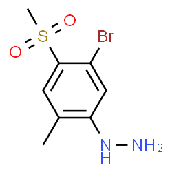 ChemSpider 2D Image | (5-BROMO-4-METHANESULFONYL-2-METHYLPHENYL)HYDRAZINE | C8H11BrN2O2S