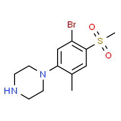 ChemSpider 2D Image | 1-(5-BROMO-4-METHANESULFONYL-2-METHYLPHENYL)PIPERAZINE | C12H17BrN2O2S