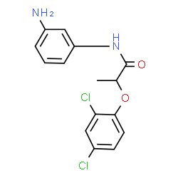 ChemSpider 2D Image | N-(3-Aminophenyl)-2-(2,4-dichlorophenoxy)propanamide | C15H14Cl2N2O2