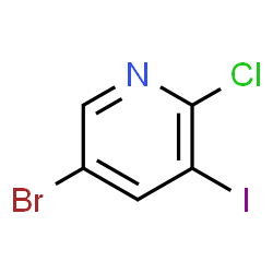 ChemSpider 2D Image | 5-Bromo-2-chloro-3-iodopyridine | C5H2BrClIN