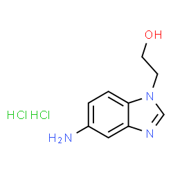 ChemSpider 2D Image | 2-(5-amino-1,3-benzodiazol-1-yl)ethanol dihydrochloride | C9H13Cl2N3O