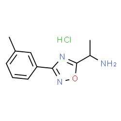 ChemSpider 2D Image | 1-[3-(3-methylphenyl)-1,2,4-oxadiazol-5-yl]ethanamine hydrochloride | C11H14ClN3O