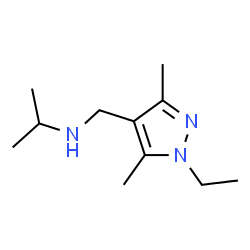 ChemSpider 2D Image | [(1-ethyl-3,5-dimethylpyrazol-4-yl)methyl](isopropyl)amine | C11H21N3