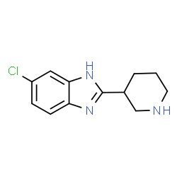 ChemSpider 2D Image | 5-Chloro-2-(3-piperidinyl)-1H-benzimidazole | C12H14ClN3