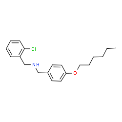 ChemSpider 2D Image | 1-(2-Chlorophenyl)-N-[4-(hexyloxy)benzyl]methanamine | C20H26ClNO