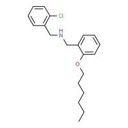 ChemSpider 2D Image | 1-(2-Chlorophenyl)-N-[2-(hexyloxy)benzyl]methanamine | C20H26ClNO