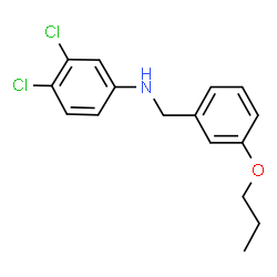 ChemSpider 2D Image | 3,4-Dichloro-N-(3-propoxybenzyl)aniline | C16H17Cl2NO