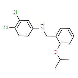 ChemSpider 2D Image | 3,4-Dichloro-N-(2-isopropoxybenzyl)aniline | C16H17Cl2NO