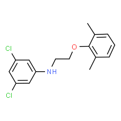 ChemSpider 2D Image | 3,5-Dichloro-N-[2-(2,6-dimethylphenoxy)ethyl]aniline | C16H17Cl2NO