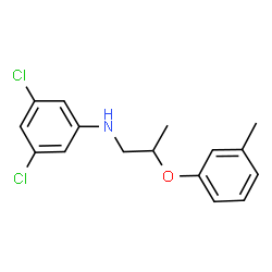 ChemSpider 2D Image | 3,5-Dichloro-N-[2-(3-methylphenoxy)propyl]aniline | C16H17Cl2NO