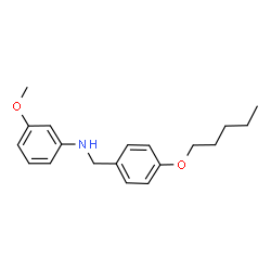 ChemSpider 2D Image | 3-Methoxy-N-[4-(pentyloxy)benzyl]aniline | C19H25NO2