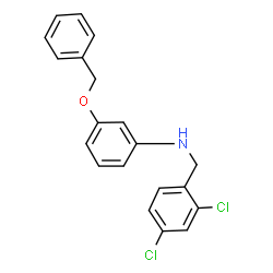 ChemSpider 2D Image | 3-(Benzyloxy)-N-(2,4-dichlorobenzyl)aniline | C20H17Cl2NO