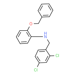ChemSpider 2D Image | 2-(Benzyloxy)-N-(2,4-dichlorobenzyl)aniline | C20H17Cl2NO