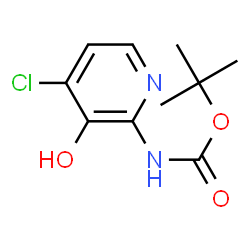 ChemSpider 2D Image | tert-Butyl 4-chloro-3-hydroxypyridin-2-ylcarbamate | C10H13ClN2O3
