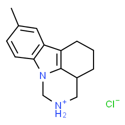 ChemSpider 2D Image | 8-Methyl-2,3,3a,4,5,6-hexahydro-1H-pyrimido[5,6,1-jk]carbazol-2-ium chloride | C15H19ClN2