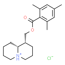 ChemSpider 2D Image | (1R,9aR)-1-{[(Mesitylcarbonyl)oxy]methyl}octahydro-2H-quinolizinium chloride | C20H30ClNO2