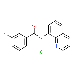 ChemSpider 2D Image | 8-Quinolinyl 3-fluorobenzoate hydrochloride (1:1) | C16H11ClFNO2