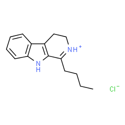 ChemSpider 2D Image | 1-Butyl-4,9-dihydro-3H-beta-carbolin-2-ium chloride | C15H19ClN2