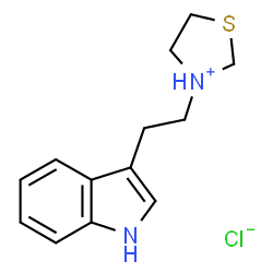 ChemSpider 2D Image | 3-[2-(1H-Indol-3-yl)ethyl]-1,3-thiazolidin-3-ium chloride | C13H17ClN2S