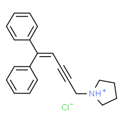 ChemSpider 2D Image | 1-(5,5-Diphenyl-4-penten-2-yn-1-yl)pyrrolidinium chloride | C21H22ClN