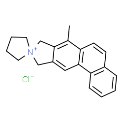 ChemSpider 2D Image | 7-methylspiro[8,10-dihydronaphtho[1,2-f]isoindol-9-ium-9,1'-azolidin-1-ium];chloride | C21H22ClN