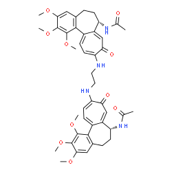 ChemSpider 2D Image | N-{(7R)-10-[(2-{[(7S)-7-Acetamido-1,2,3-trimethoxy-9-oxo-5,6,7,9-tetrahydrobenzo[a]heptalen-10-yl]amino}ethyl)amino]-1,2,3-trimethoxy-9-oxo-5,6,7,9-tetrahydrobenzo[a]heptalen-7-yl}acetamide | C44H50N4O10
