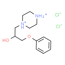 ChemSpider 2D Image | 1-(2-Hydroxy-3-phenoxypropyl)piperazinediium dichloride | C13H22Cl2N2O2