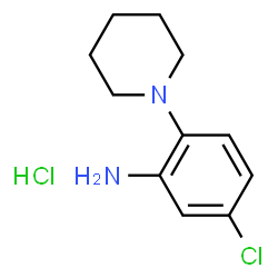 ChemSpider 2D Image | 5-Chloro-2-(1-piperidinyl)aniline hydrochloride (1:1) | C11H16Cl2N2