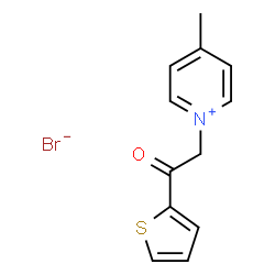 ChemSpider 2D Image | 4-Methyl-1-[2-oxo-2-(2-thienyl)ethyl]pyridinium bromide | C12H12BrNOS