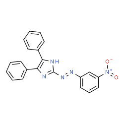 ChemSpider 2D Image | 2-[(E)-(3-Nitrophenyl)diazenyl]-4,5-diphenyl-1H-imidazole | C21H15N5O2