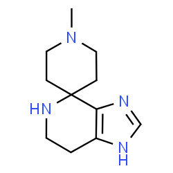 ChemSpider 2D Image | 1'-Methyl-1,5,6,7-tetrahydrospiro[imidazo[4,5-c]pyridine-4,4'-piperidine] | C11H18N4