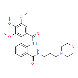 ChemSpider 2D Image | 3,4,5-Trimethoxy-N-(2-{[3-(4-morpholinyl)propyl]carbamoyl}phenyl)benzamide | C24H31N3O6