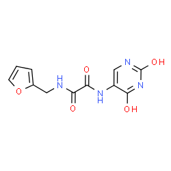 ChemSpider 2D Image | N-(2,4-Dihydroxypyrimidin-5-yl)-N'-(2-furylmethyl)ethanediamide | C11H10N4O5