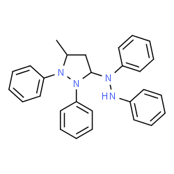 ChemSpider 2D Image | 3-(1,2-Diphenylhydrazino)-5-methyl-1,2-diphenylpyrazolidine | C28H28N4