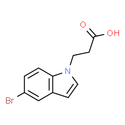 ChemSpider 2D Image | 3-(5-Bromo-1H-indol-1-yl)propanoic acid | C11H10BrNO2