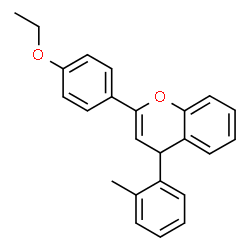 ChemSpider 2D Image | 2-(4-Ethoxy-phenyl)-4-o-tolyl-4H-chromene | C24H22O2