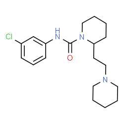 ChemSpider 2D Image | N-(3-Chlorophenyl)-2-[2-(1-piperidinyl)ethyl]-1-piperidinecarboxamide | C19H28ClN3O