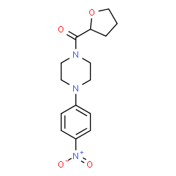 ChemSpider 2D Image | [4-(4-Nitrophenyl)-1-piperazinyl](tetrahydro-2-furanyl)methanone | C15H19N3O4