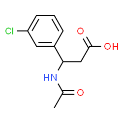 ChemSpider 2D Image | 3-Acetamido-3-(3-chlorophenyl)propanoic acid | C11H12ClNO3