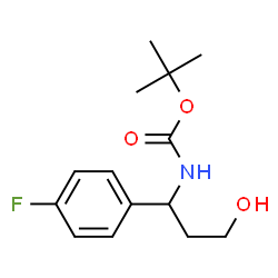 ChemSpider 2D Image | 3-(Boc-amino)-3-(4-fluorophenyl)-1-propanol | C14H20FNO3