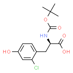 ChemSpider 2D Image | N-(tert-Butoxycarbonyl)-2-chloro-D-tyrosine | C14H18ClNO5