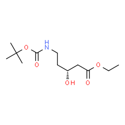 ChemSpider 2D Image | (R)-N-Boc-5-Amino-3-hydroxy-pentanoic acid ethyl ester | C12H23NO5
