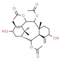 ChemSpider 2D Image | 2,9,10-triacetoxy-taxa-4(20),11-diene-5,13-diol | C26H38O8