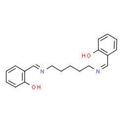 ChemSpider 2D Image | N,N'-bis(2-hydroxybenzylidene)pentane-1,5-diamine | C19H22N2O2