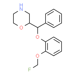 ChemSpider 2D Image | 2-(alpha-(2-fluoromethoxyphenoxy)benzyl)morpholine | C18H20FNO3