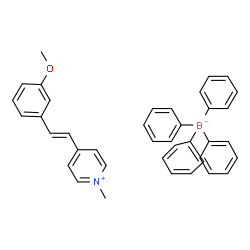 ChemSpider 2D Image | 4-(2-(3-methoxyphenyl)ethenyl)-N-methylpyridinium tetraphenylborate | C39H36BNO