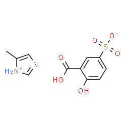 ChemSpider 2D Image | 5-methylimidazolium 3-carboxy-4-hydroxybenzenesulfonate | C11H12N2O6S