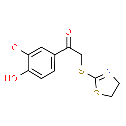 ChemSpider 2D Image | 2-(4,5-dihydro-1,3-thiazol-2-ylthio)-1-(3,4-dihydroxyphenyl)ethanone | C11H11NO3S2