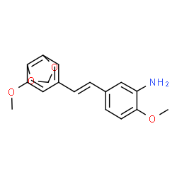 ChemSpider 2D Image | 3,4-methylenedioxy-5,4'-dimethoxy-3'-aminostilbene | C17H17NO4